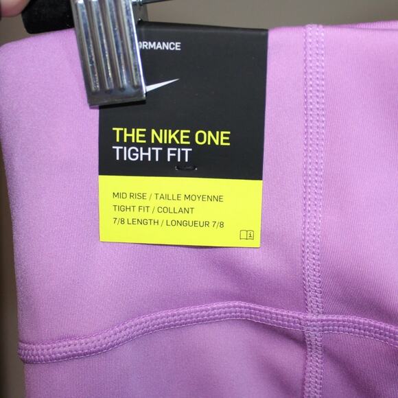 Nike Purple Stripe Detailed Training Leggings Size 1X NWT - Picture 4 of 4